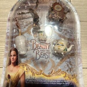 Disney Beauty and the Beast Castle Friends Collection Set- White and Gold, NIB